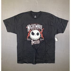 Nightmare Before Christmas TWISTED Tim Burtons Black Shirt 2XL Disney Parks NWT